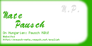 mate pausch business card