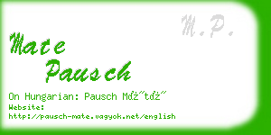 mate pausch business card